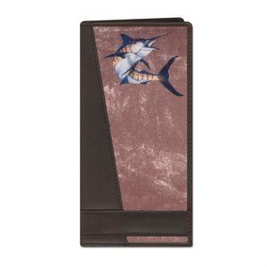 ZEP-PRO Genuine Leather Long Roper Bifold Wallet Checkbook  MARLIN
